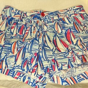Lilly Pulitzer sailboat shorts.